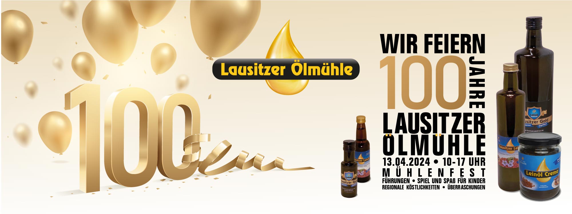 100 Jahre Lausitzer Ölmühle - wir feiern am 13.04.2024